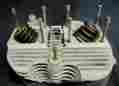 11-0089 Vtwin Motor Shop Replica Shovelhead Cylinder Head Set Harley Fl Fx 1966-77 O-ring Intake
