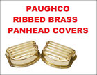 765abr Paughco Brass Panhead Rocker Box Covers By Ribbed Design Harley