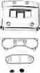 8731684 Drag Specialties Ds Rocker Box Cover Kit Chrome Harley Fxr Super Glide 1992-1994