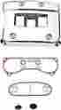 8731691 Drag Specialties Ds Rocker Box Cover Kit Chrome Harley Fxstc Custom 1992-1999