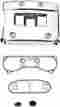 8731679 93-98 Drag Specialties Ds Rocker Box Cover Kit Chrome Harley Fxdl Dyna Low Rider