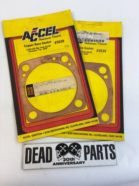 1340 Accel 3539 Harley Pair Evo Big Twin Copper .020 Base Gaskets