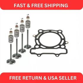 Ce0191xk155ll Caltric Cylinder Intake Exhaust Gasket Valve Kit For Kawasaki Kx250f 2004-2007