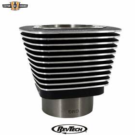 51162 Custom Chrome Revtech 110 Inch 4x4 Front Cylinder Black 4 Bore And Machined Fins. Shorter Length