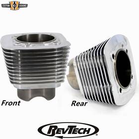 651172 Custom Chrome 651169 Front And Rear Pair Polished Cylinders 4 Inch Bore Fit For Revtech 100 4x4 Motors