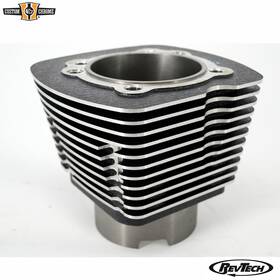 651171 Custom Chrome Revtech 100 Inch 4x4 Rear Cylinder Black 4 Bore And Machined Fins. Shorter Length