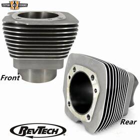 5684705 Custom Chrome 684704 Front And Rear Pair Polished Cylinders 4-1/4 Inch Bore Fit For Revtech 125 4x4 Motors