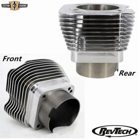 5684709 Custom Chrome 684708 Front And Rear Pair Polished Cylinders 4-1/4 Inch Bore Fit For Revtech 125 4x4 Motors