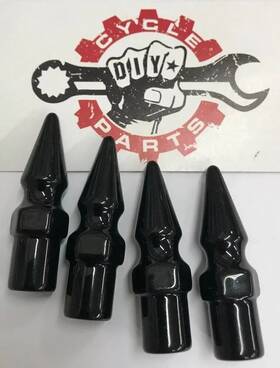 6ccp Diycycleparts 4 Honda Grom 125 Black Powder Coated Spike Cylinder Head Nuts 8mm