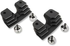 63422 Drag Specialties Wrinkle Black Finned Spark Plug Head Bolt Covers Harley Twin Cam 99-17