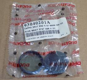 93040201a Ducati Oem Cylinder Head Plugs Caps 749 998 999 999s S4rs New Pair