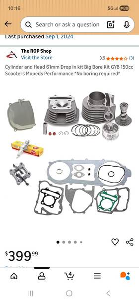 Hs-239 Gy6 171cc Drop In Bore Cylinder