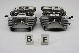 17337-08 Harley-davidson 2008 Road King Cvo Engine Cylinder Head Front Back Set 110 Inch Se Granite