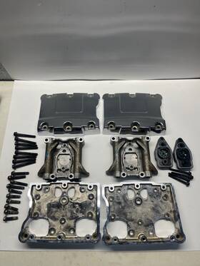 17593-99 Harley-davidson 17571-99/17543-99/17593-99 2006 Flhrs Road King Rocker Boxes Complete Assemblies Chrome