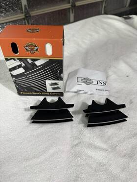 25800061 Harley-davidson M8 Touring 17-23 Spark Plug Covers Finned Black Part#