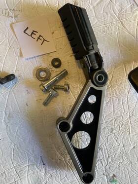 50621mj1650 Honda Cb 700 Sc Nighthawk S Left Passenger Footpeg W Mount Cb700sc 1984-85-86