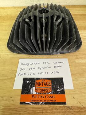 412-01 Husqvarna 1976 Cr/wr 360 Oem Engine Cylinder Head Part # 16 11 Used