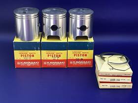 13025-044 Kawasaki New Genuine 1969-76 H1 500 .020 Os Piston And Ring Set Jb9