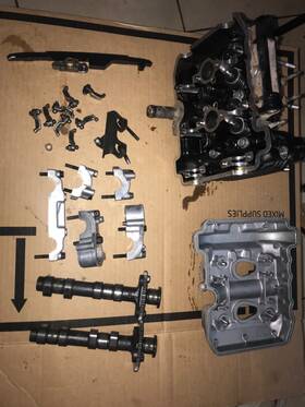 Uspt616423 Kawasaki Gpx250 Ex250 1987-2007 Engine Cylinder Head Valves Buckets Cams Cover