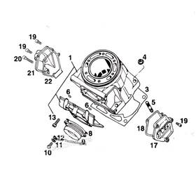 54630405044 Ktm 96 97 300 Exc Mxc Oem Complete Cylinder Jug With Internals