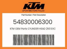 54830006300 Ktm Genuine Cylinder Head 250 Exc -