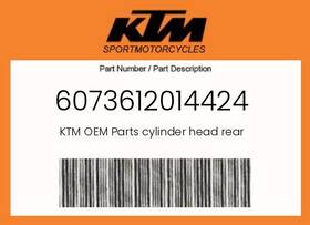Ktm 6073612014424 Genuine Cylinder Head Rear -