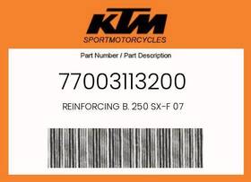 77003113200 Ktm Genuine Reinforcing B. 250 Sx-f 07 -