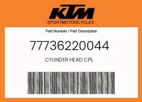 Ktm 77736220044 Genuine Cylinder Head Cpl. -