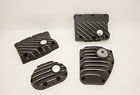 Rctc R Emd Finned Cam Rocker Trans Covers W Black-cut Finish Fits 2007-up Twin