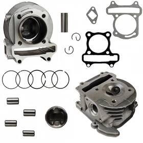 Head-1069 Redcap Cyld-0100 50mm Big Bore Cylinder Head Assembly For Gy6 50cc Moped Scooter Go Kart Quad