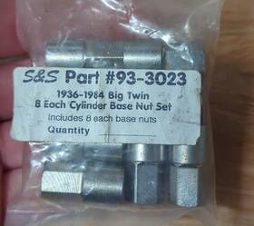 93-3023 S & 8 And Big Twin Cylinder Base Nut Set 36-84 For Harley-davidson