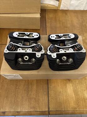 16500074 Screamin Eagle Harley Cnc Ported Heads 07-22 Sportster Black