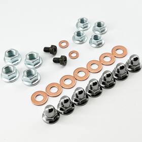 2t-cyl-nuts-zp Specbolt Fasteners 2 Stroke Top End Motorcycle Engine Chrome Cylinder Head Acorn Cap Zinc Flange