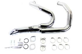 V-twin 29-0936 Wyatt Gatling 1-3/4 Inch 2 Into 1 Exhaust Header Set Chrome Harley Davidson V-twin