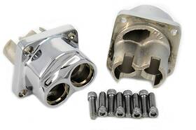 11-9506 V-twin Manufacturing Chrome Tappet Block Set For Harley Evolution 1984-1998 Fxst Flt Flst Fxr Fxd