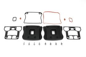 42-0353 V-twin Manufacturing Flat Black Rocker Box Boxes Covers Gasket Set Kit Harley Sportster 2007-2020 Xl