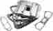 8412988 Xlh883dlx Drag Specialties Ds Rocker Box Cover Kit Chrome Harley Sportster 883 Deluxe 86-95