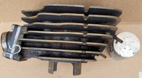 3a3-11311-00-00 Yamaha Dt100 77-81 Mx100 Cylinder 52.50 Mm Bore .50 Overbore No Bent Or Broken Fins