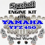 YFZ450 Atv Engine Bolt Kit Nickel 2004-CURRENT Yamaha Crankcase Clutch Mag Cover. Fixed Price $56.99.