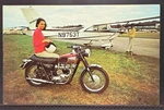 Triumph Bonneville Golden Cycle Fort Lee New Jersey Salt Flats Postcard 1967 !!. Fixed Price $19.99.
