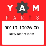 90119-10026-00 Yamaha Bolt, With Washer 901191002600, New Genuine Oem Part. Fixed Price $37.67.