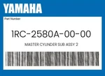 Yamaha Genuine Master Cylinder Sub Assy 1RC-2580A-00-00. Fixed Price $223.19.