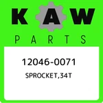 12046-0071 Kawasaki SPROCKET,34T 120460071, New Genuine Oem Part. Fixed Price $71.84.