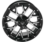 Quad Boss Barbwire Wheels 14X7, 4/110, 5+2 Black/machined RT-GW081147110MBB. Fixed Price $189.99.