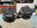 Harley Used Black Leather Saddle Bags Fits Shovelhead *slight Damage*. Fixed Price $60.00.