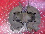 Triumph Preunit T6 T110 4 Fin Cast Iron Cylinder Head E2896 #6039-2. Fixed Price $124.95.