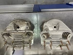 1950 Harley Davidso Oem Pan Cylinder Heads Front And Rear.. Fixed Price $500.00.