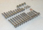 Suzuki TS50ER P/k 1979-83 Engine Covers, Cylinder Stainless Allen Bolts Nuts. Fixed Price $21.28.