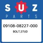 09108-08227-000 Suzuki Bolt,stud 0910808227000, New Genuine Oem Part. Fixed Price $29.23.