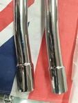 Triumph Daytona T100 1972 Exhaust Pipes 71-2628/9UN Push In Head Unbalanced. Fixed Price $182.60.
